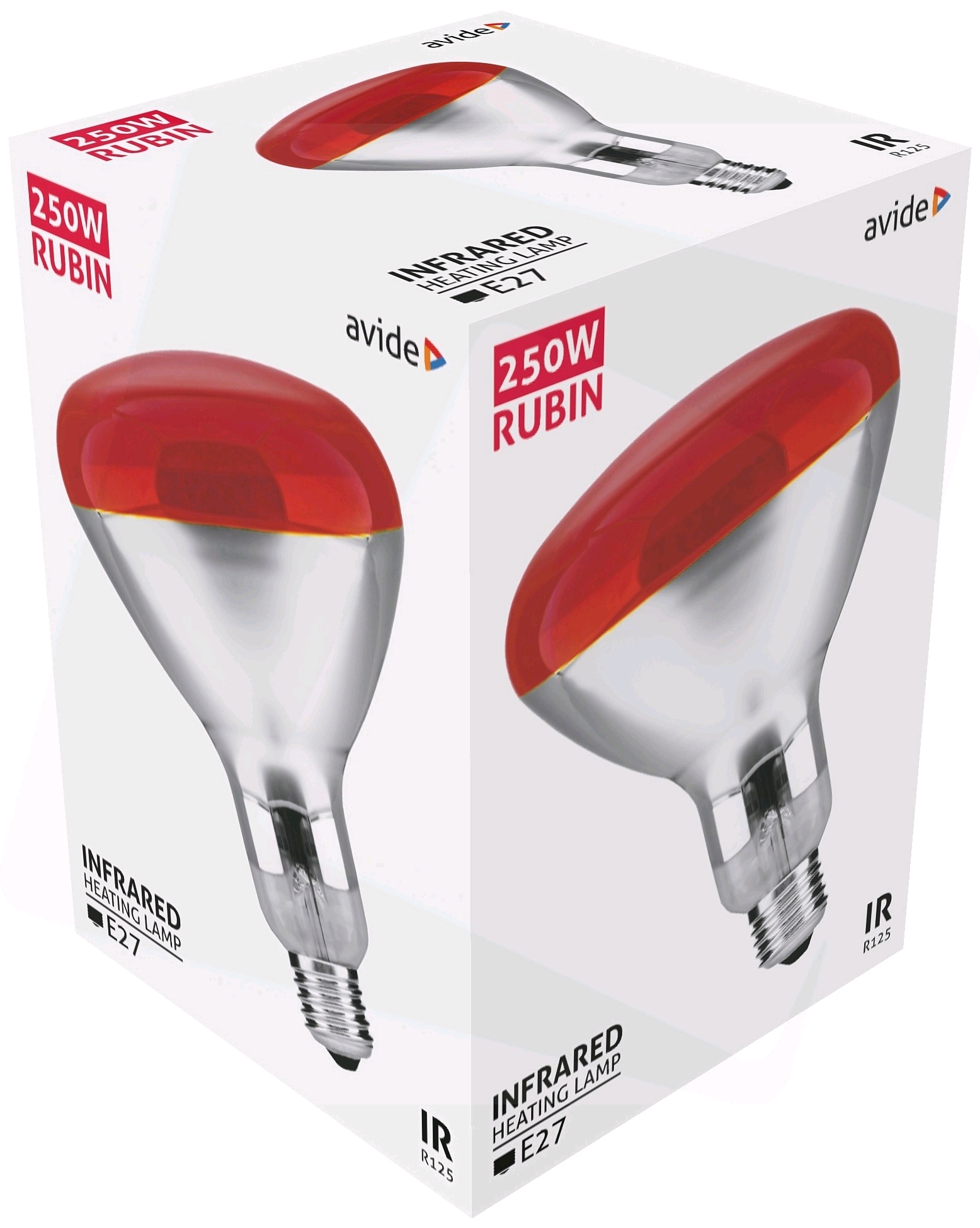 UKLIGHTSTORE Lampada Termica Infrarossi Per Cappa Wolf – R40 R125 E27 250W 220-240V – Rosso