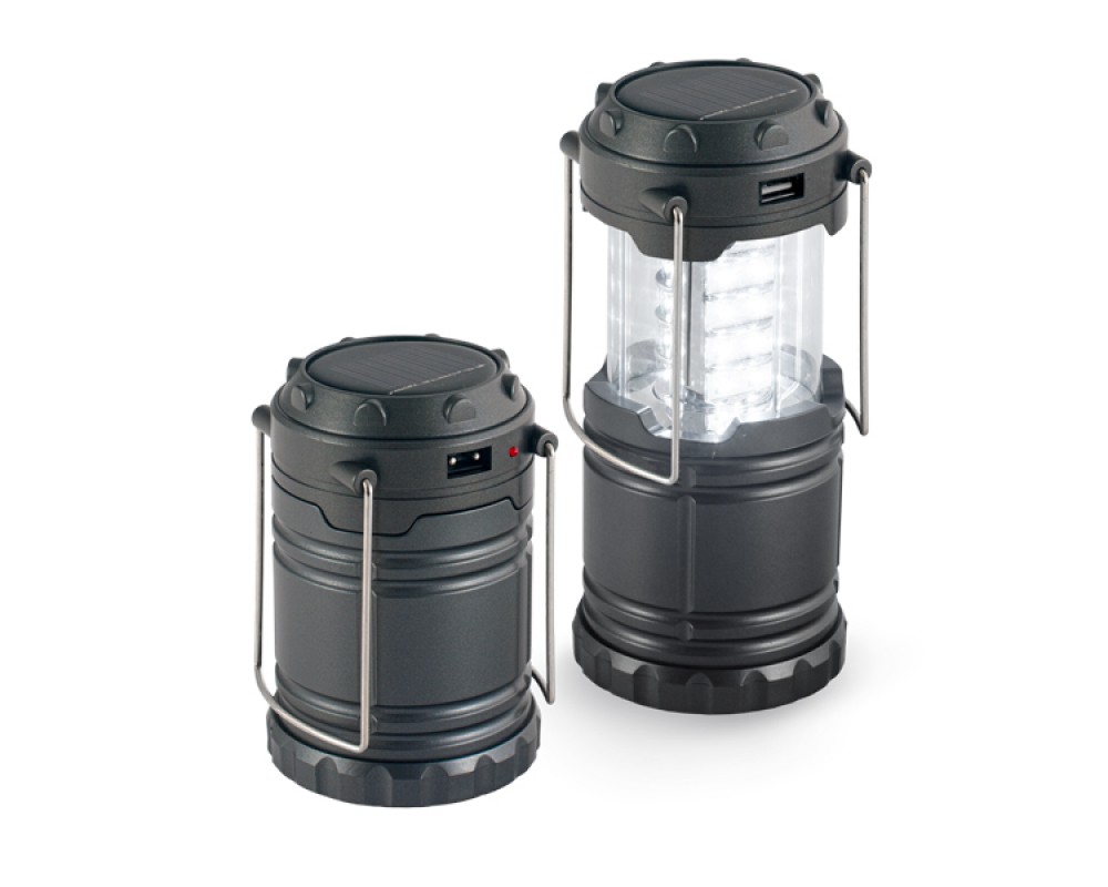 Flashlight Camping 3W LED Solar / USB / 230V / (3xAA) 320lm IP20 ENTAC DDT.lv